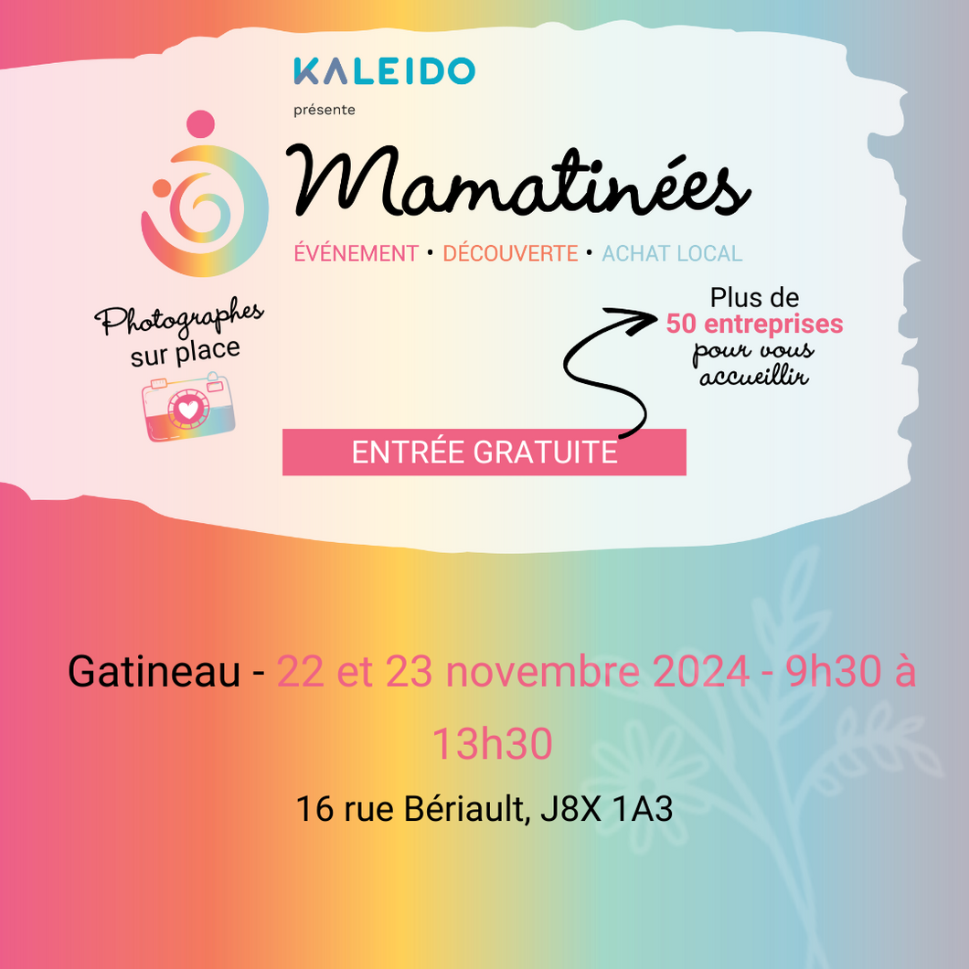 Billet gratuit Mamatinée 22 et 23 novembre 2024 | Gatineau