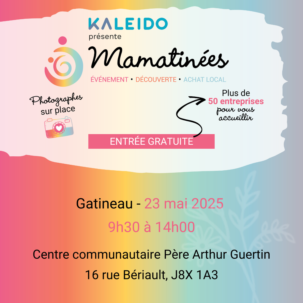 Billet gratuit Mamatinée  23 mai 2025 | Gatineau
