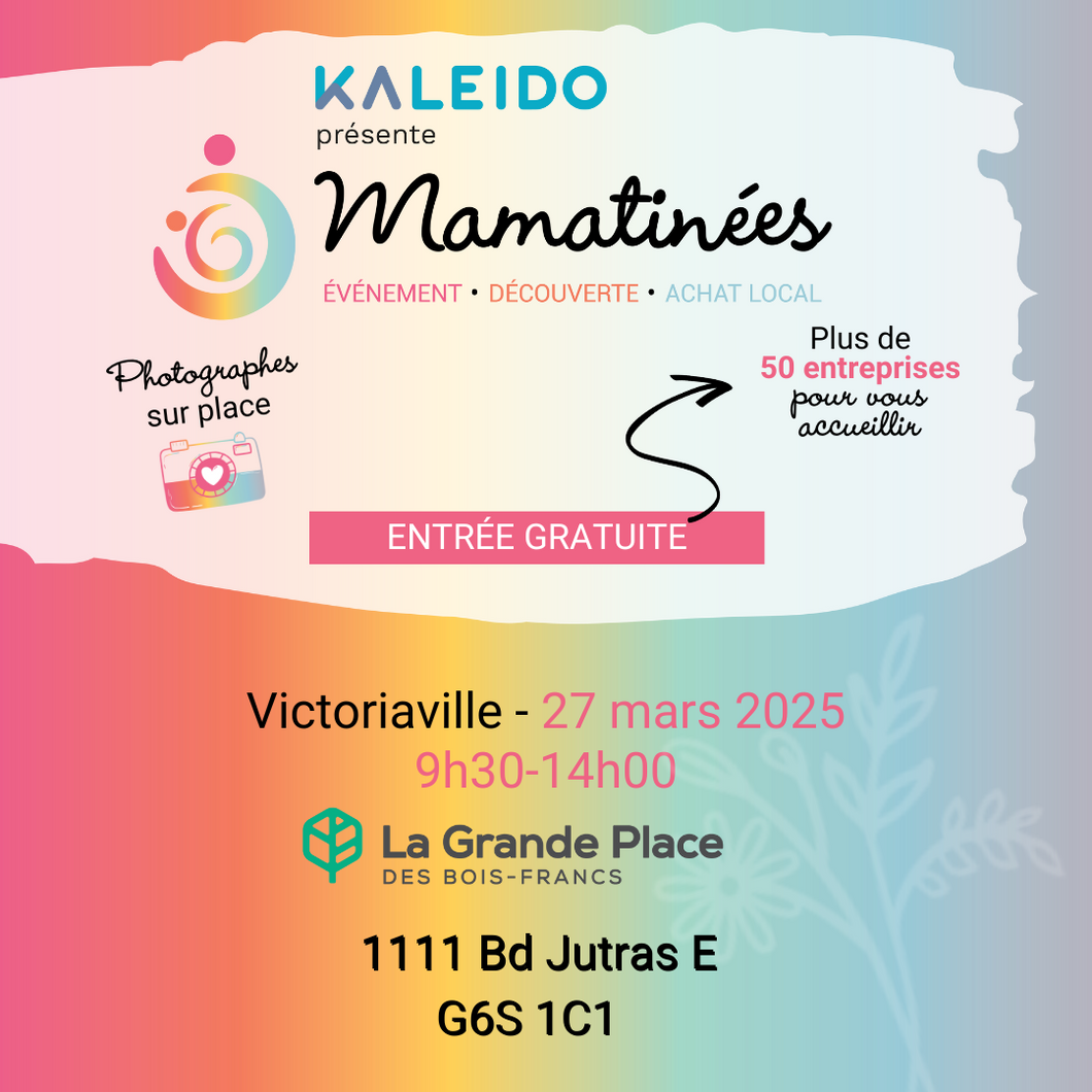 Billet gratuit Mamatinée  27 mars 2025 | Victoriaville