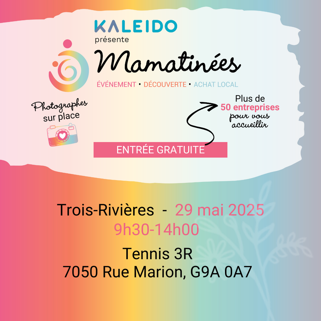 Billet gratuit Mamatinée  29 mai 2025 | Trois-Rivières