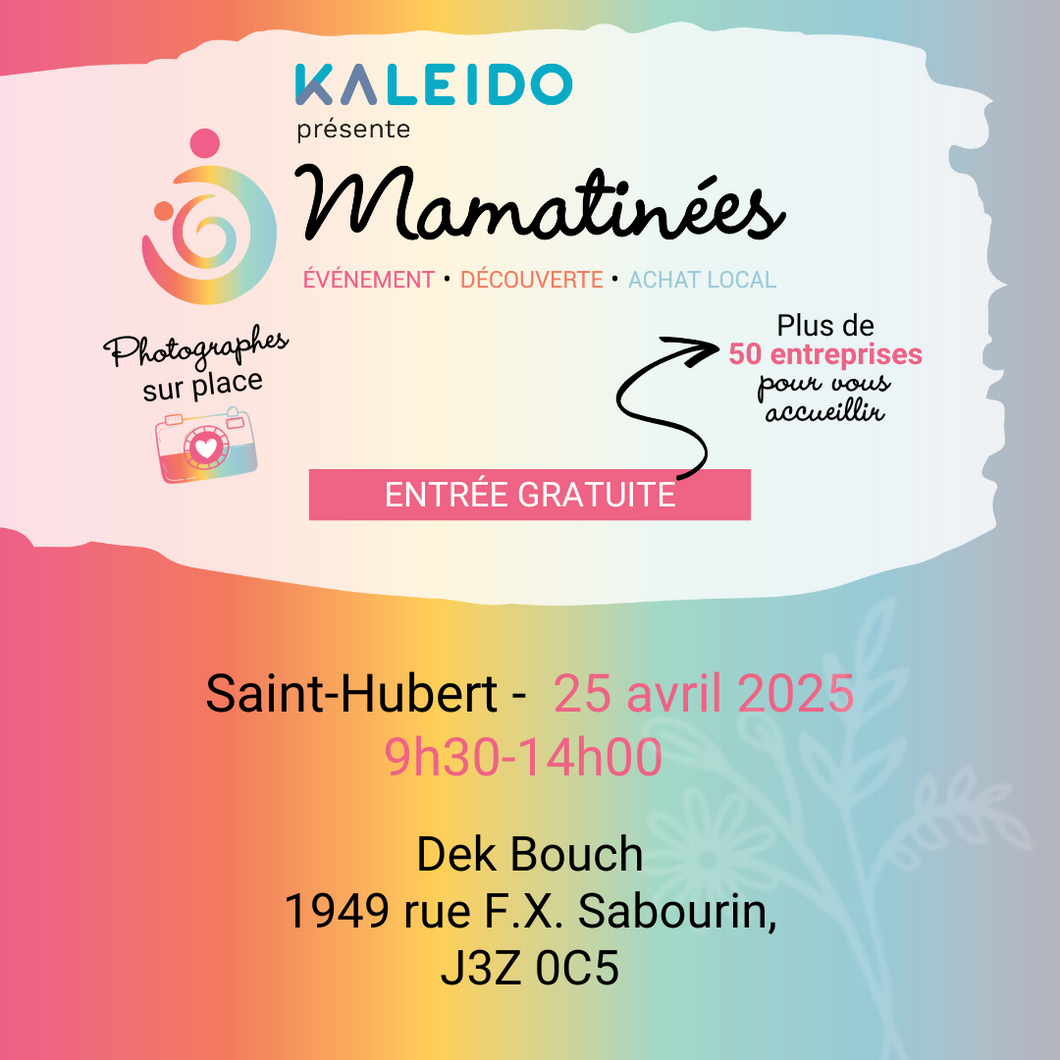 Billet gratuit Mamatinée  25 avril 2025 | Saint-Hubert