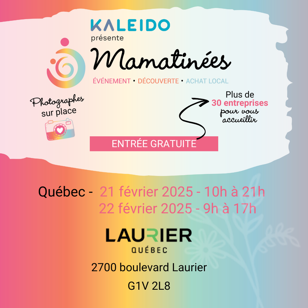 Billet gratuit Mamatinée 21 et 22 février 2025 | Québec