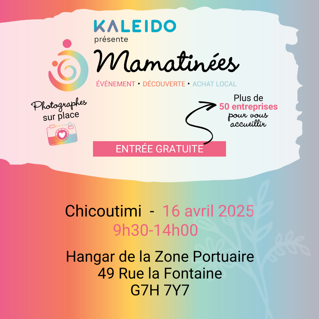 Billet gratuit Mamatinée  16 avril 2025 | Chicoutimi