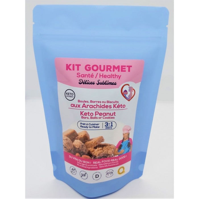 Kit Gourmet KETO 3 en 1 (Boule, Barres ou Biscuits aux Arachides)